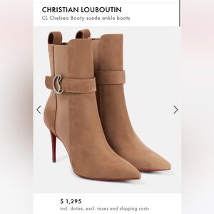 Christian Louboutin Women's Brown Chelsea Booties